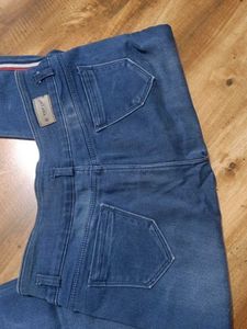 Blue Denim Jeans with Side Stripe for women