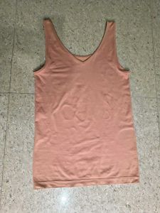 Peach V-Neck Tank Top