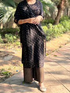 Elegant Black Kurta Set without dupatta