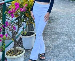 White Flared Pants