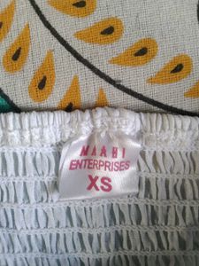 White Ruched Top (XS)