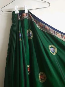 Chandeyri Green Saree😍🥻