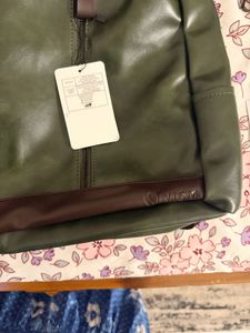 Stylish 2-in-1 Convertible Green Backpack ToteBag