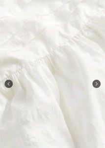 Chic White Tie-Shoulder Peplum Top