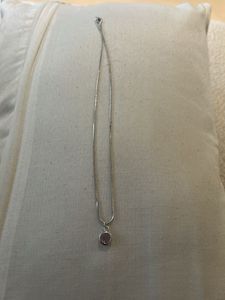 Delicate Silver Chain Necklace with Pendant