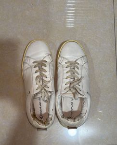 Cristofano White Leather Casual Sneakers