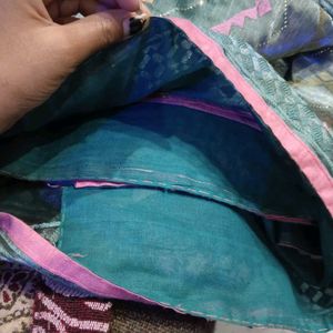 Elegant Teal Saree with blouse