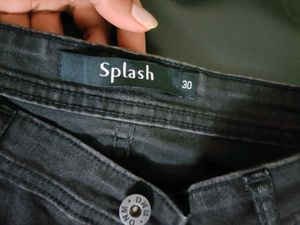 PRICE Drop Splash Faded Black Jeans