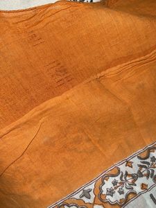 TAAVI Orange Pure Cotton Dupatta