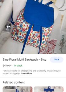 Multicolour Floral Bagpack