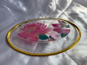 combo Plastic Silver Decorative Bowl and Tea Plate