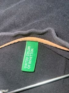 Benetton Black Graphic T-Shirt