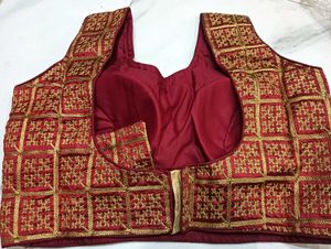 Embroidered Red Blouse