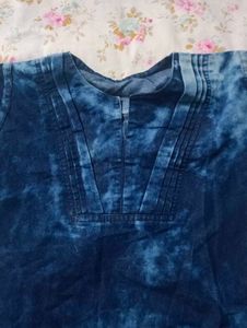 Blue Denim Look Top