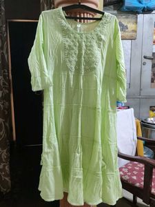 Light Green Embroidered Kurta