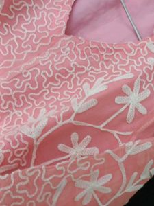 Pink Chikankari Kurta Set