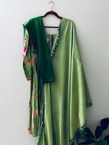 Green Anarkali Suit Set