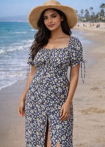 Floral Print Midi Dress