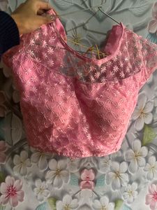 Pink Embroidered Blouse