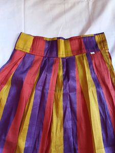 Vibrant Striped Ethnic Skirt