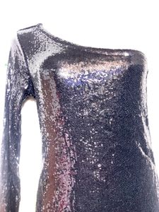Sequin One-Shoulder Dress