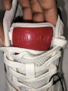 SOLEPLAY Men's White/Red Casual Shoes