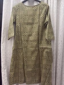 Olive Green Printed Kurta