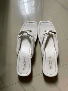 White Thong Sandals/Flats