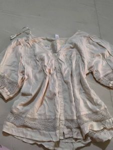 Boho Lace Trim Blouse