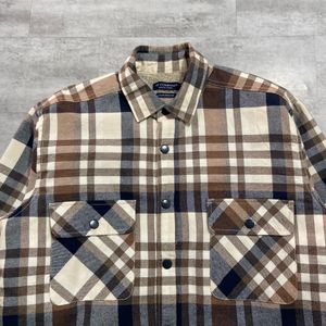 Men's Plaid Flannel Lined Shirt Jacket