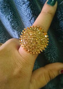 Sparkling Rose Gold Charm Bracelet &amp; Ring Set