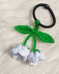 Handmade Crochet Flower Hair Tie