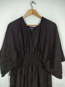 Mafe Coffee Brown Maxi Western Dress (Women's)
