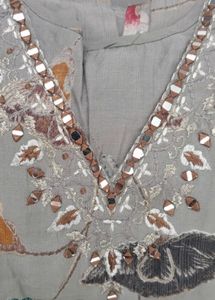 Elegant Floral Print Kurta Set with duppata