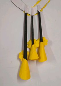 Heart wall hanging yellow flower beautiful looking