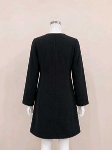 Chanel black tweed coat