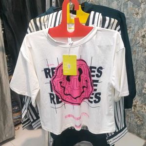 Graphic Print White T-Shirt