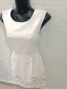 Shoulderless A-Line Rich Dress Made In Italy