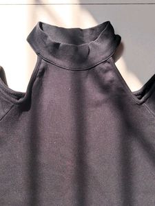 Cold Shoulder Turtleneck Top