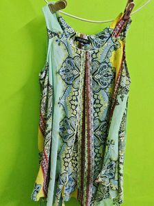 Boho Paisley Print Sleeveless Tunic Top