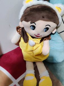 Adorable Plush Doll with Pink Outfit