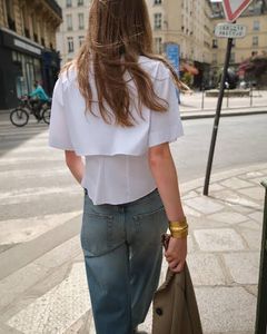 Zara White double Layered Shirt