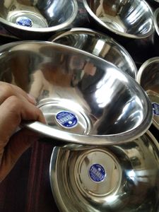Set of 10 Stainless Steel Mixing Bowls