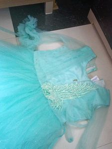 Beautiful Teal Tulle Gown