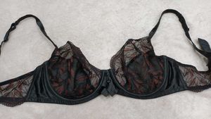 Sheer Floral Lace Bra 36B