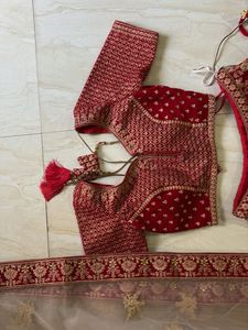 Red Velvet Lehenga