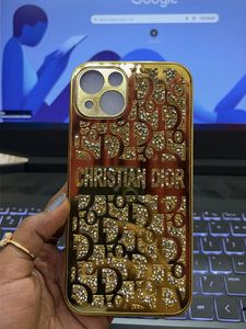 Luxury Gold Christian Dior Phone Case
