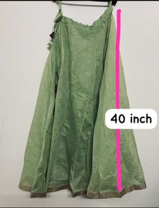 Price Drop Green Embroidered Thread Work