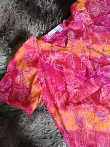 Vibrant Floral Print Casual Dress (NEVER USED)