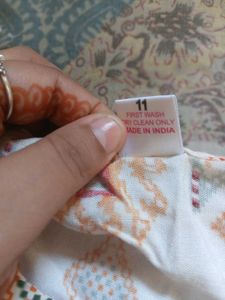Trendy White Ethnic Print Kurta